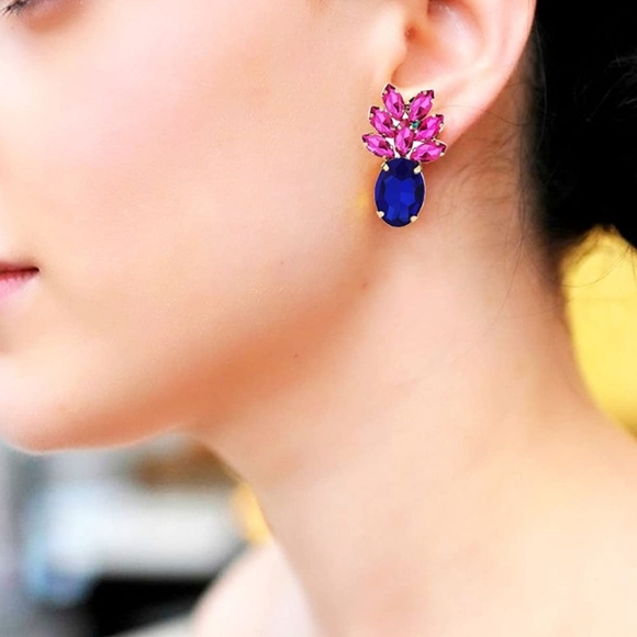 🆕 Sparkly Pineapple Earrings(New Color Added) - Picture 5 of 8